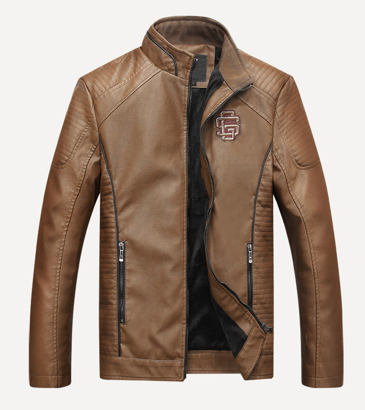 New Men Leather Jacket Autumn Motorcycle Fashion