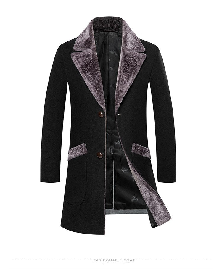 Winter Men's Long Collar Coat