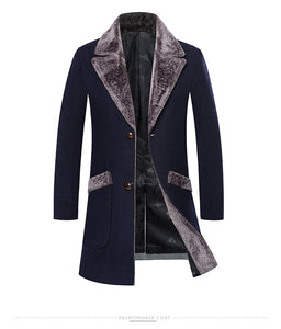 Winter Men's Long Collar Coat