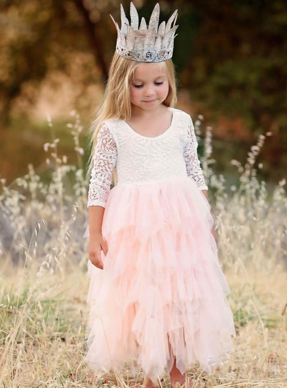 Girls Lace Dress Long Sleeve