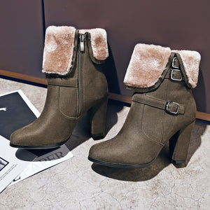 Plush Women Warm Ankle Boots