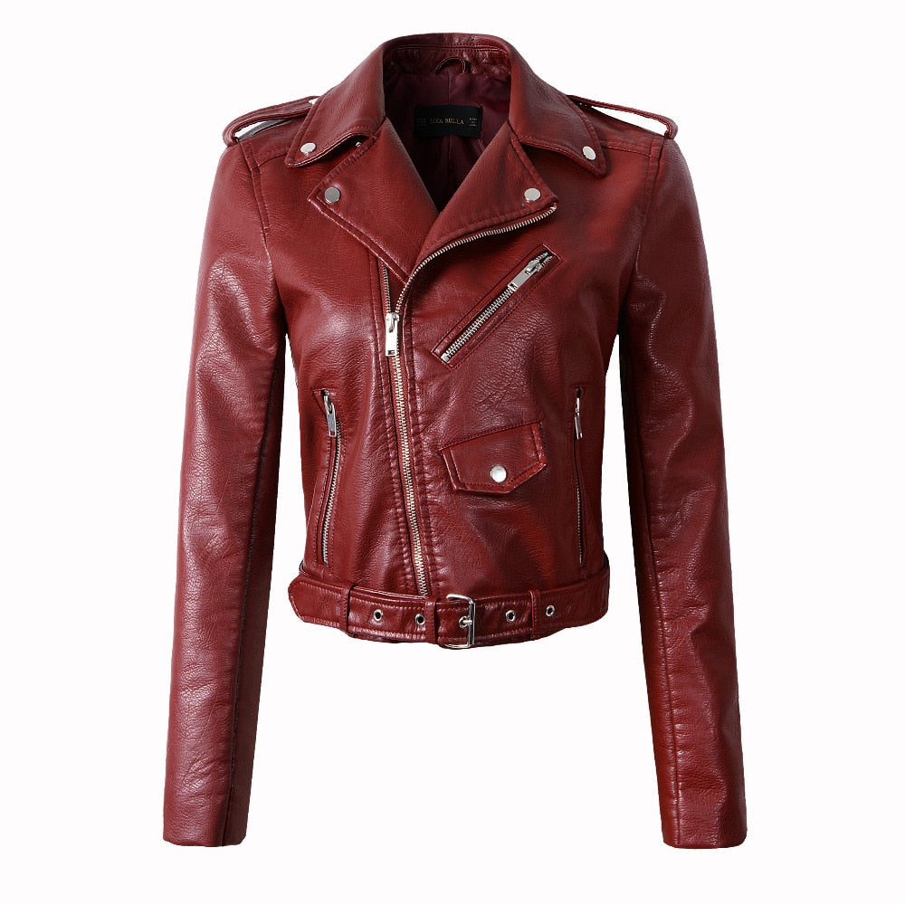 Leather Motorcycle Outerwear Jacket