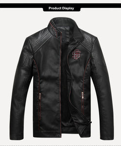 New Men Leather Jacket Autumn Motorcycle Fashion