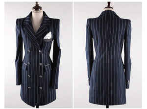 Striped blazer women dress