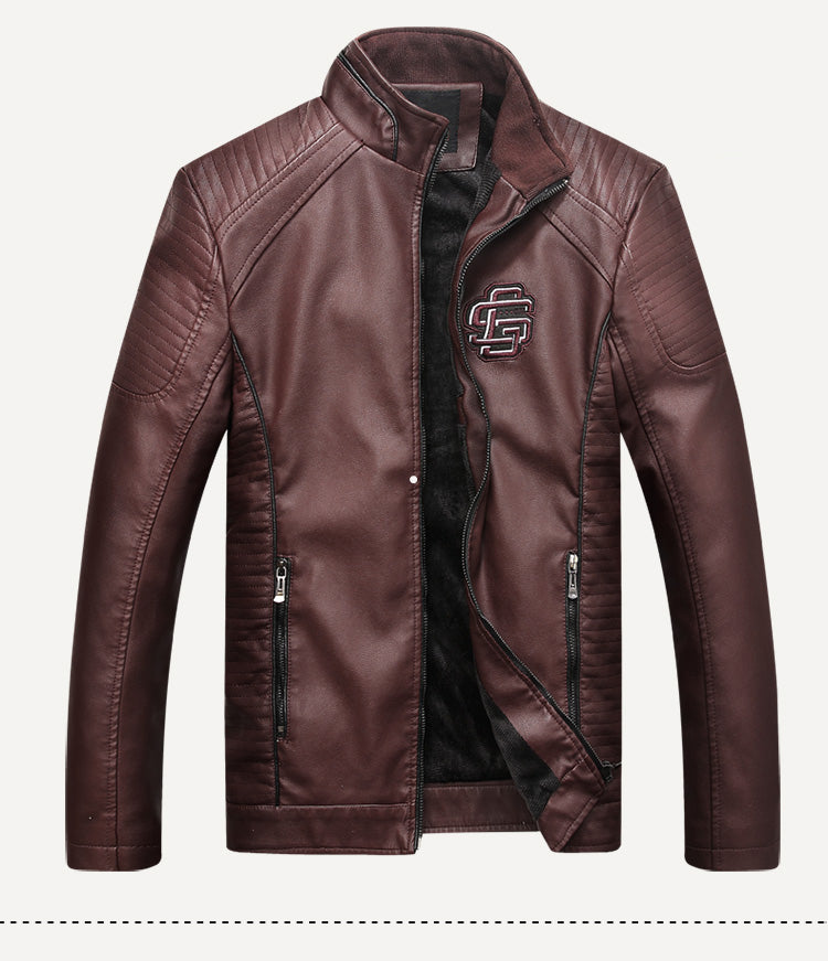 New Men Leather Jacket Autumn Motorcycle Fashion