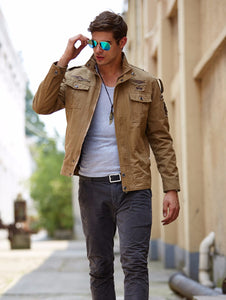 Men Military Jacket Jean