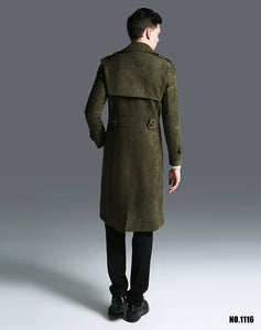 Fall/Winter Long Suede Trench for a Man