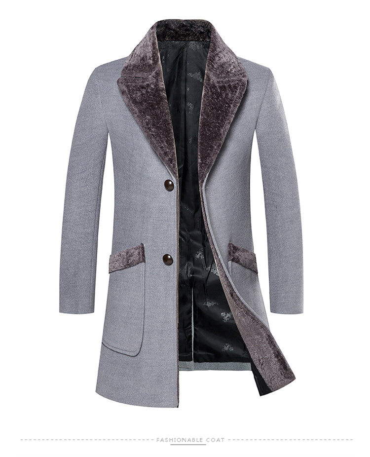 Winter Men's Long Collar Coat