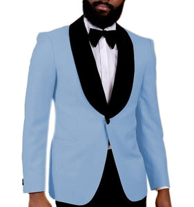 Suit - Teal Shawl Lapel One Button Men Suits