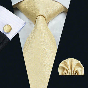 Gold Paisley Men Silk Necktie Fashion