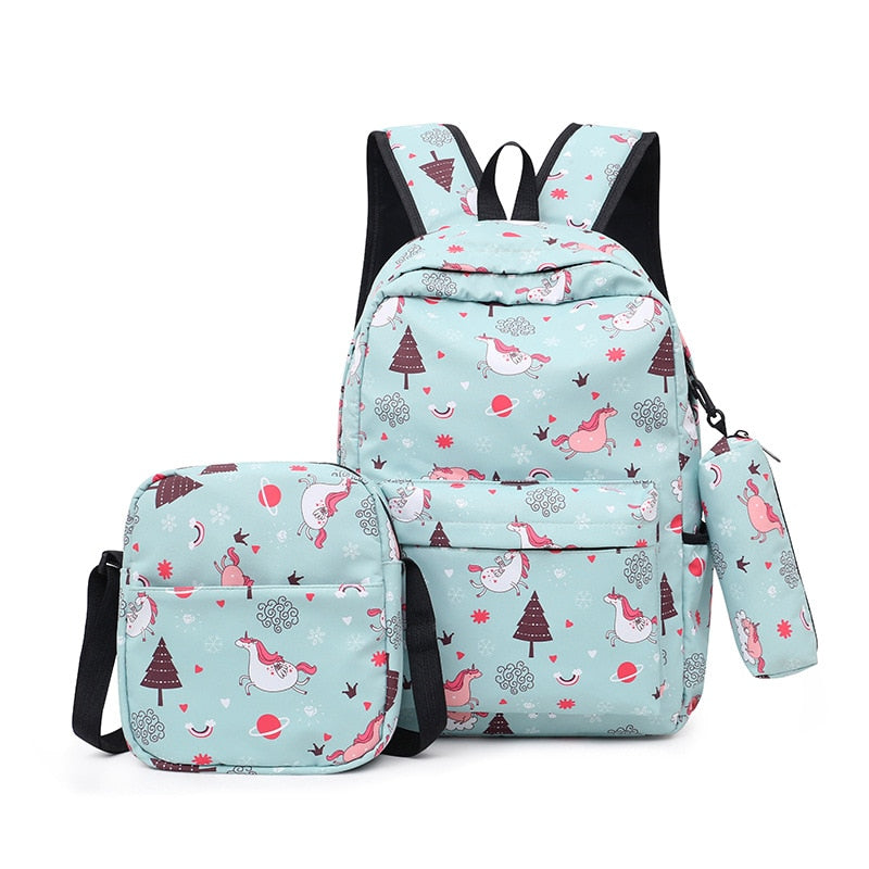 3pcs/set high school bags