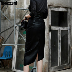 Midi Leather skirt