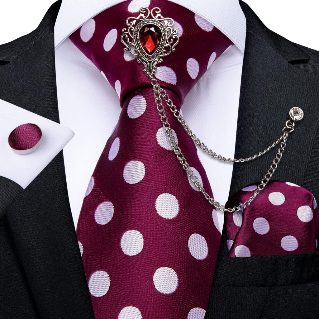 Red Fashion 8cm Men's Silk Tie