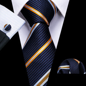 Ties Hanky Cufflinks Silk Set