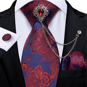 Red Fashion 8cm Men's Silk Tie