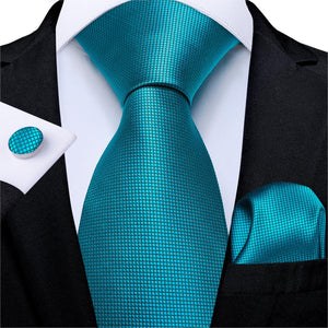 Tie -  Novelty Design Silk Teal Green Paisley Tie