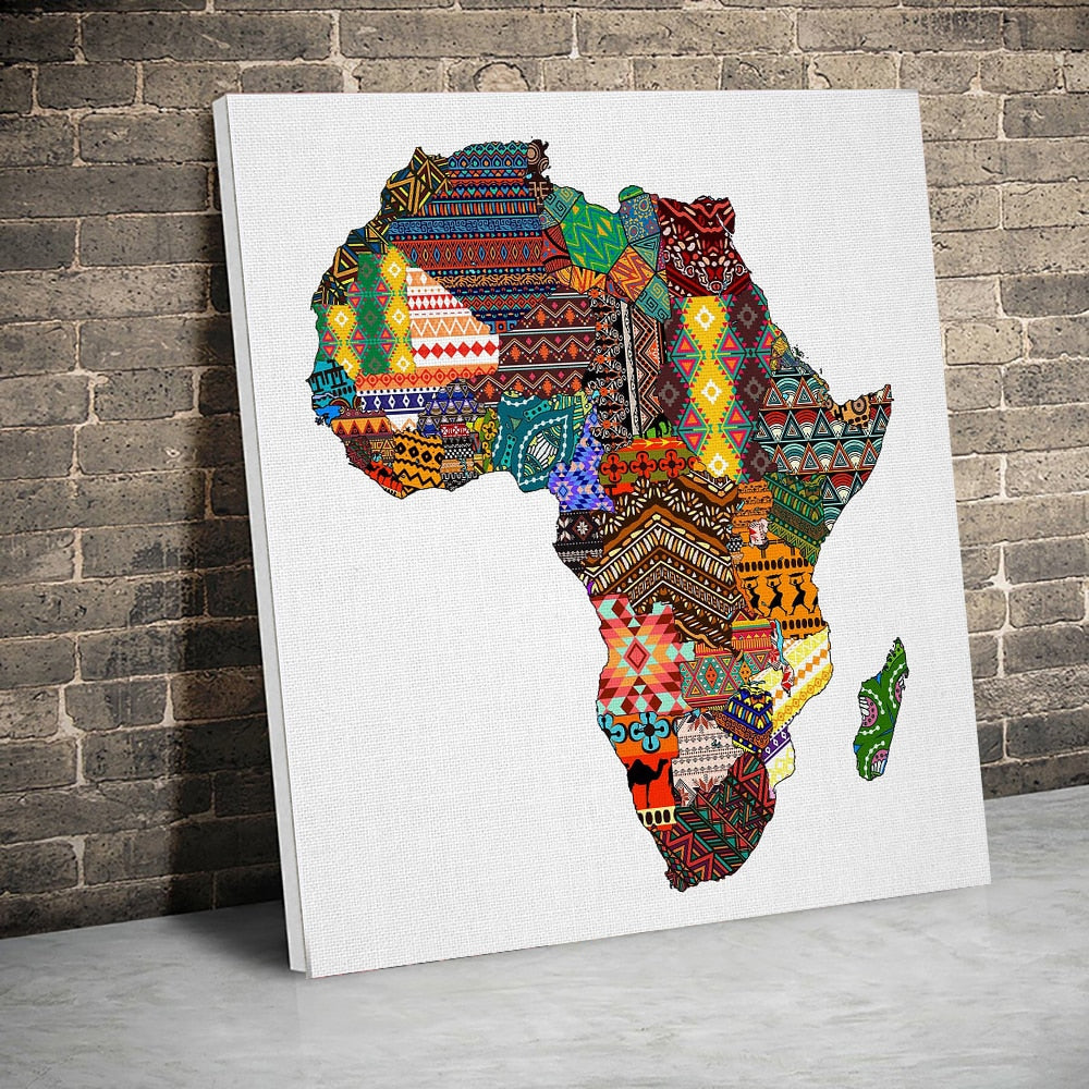 Posting- Map of Africa Painting