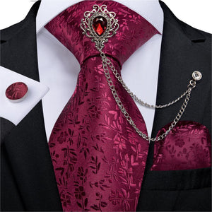 Red Fashion 8cm Men's Silk Tie