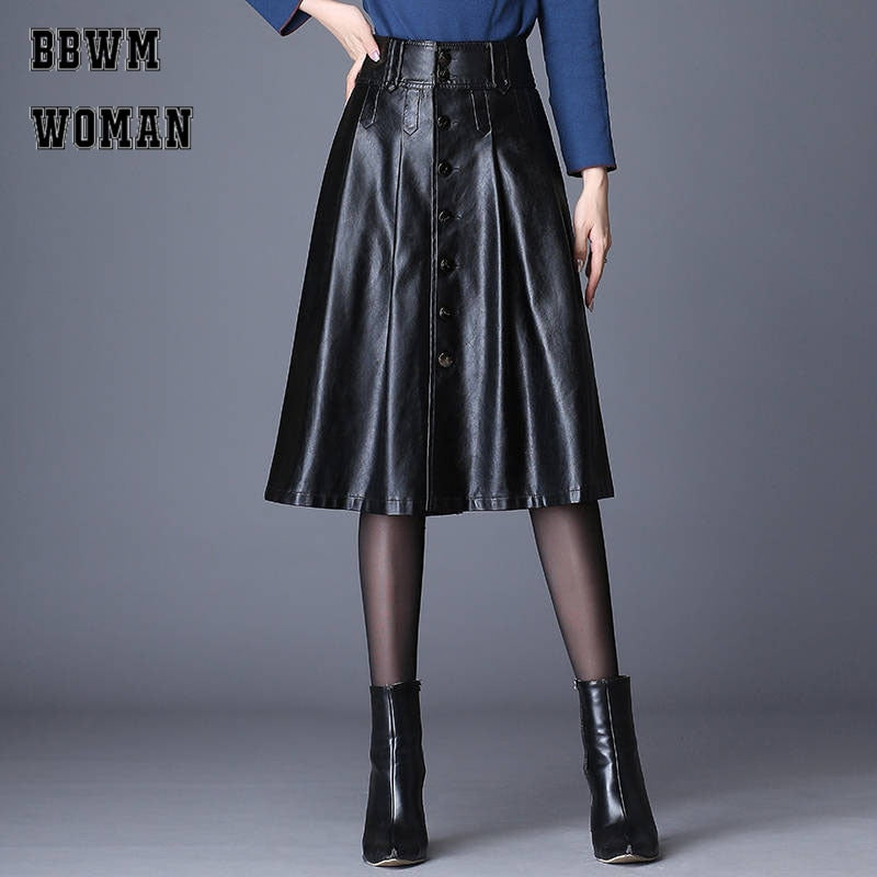 Leather Plus Size Skirt