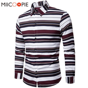 Colors Striped Long Sleeve Mens Shirt