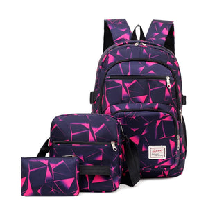 3pcs/set high school bags