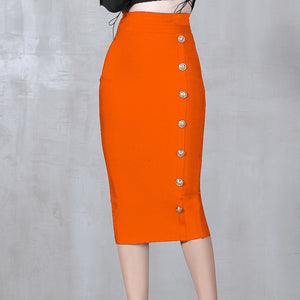 Skirt - Elegant Midi Pencil Skirt