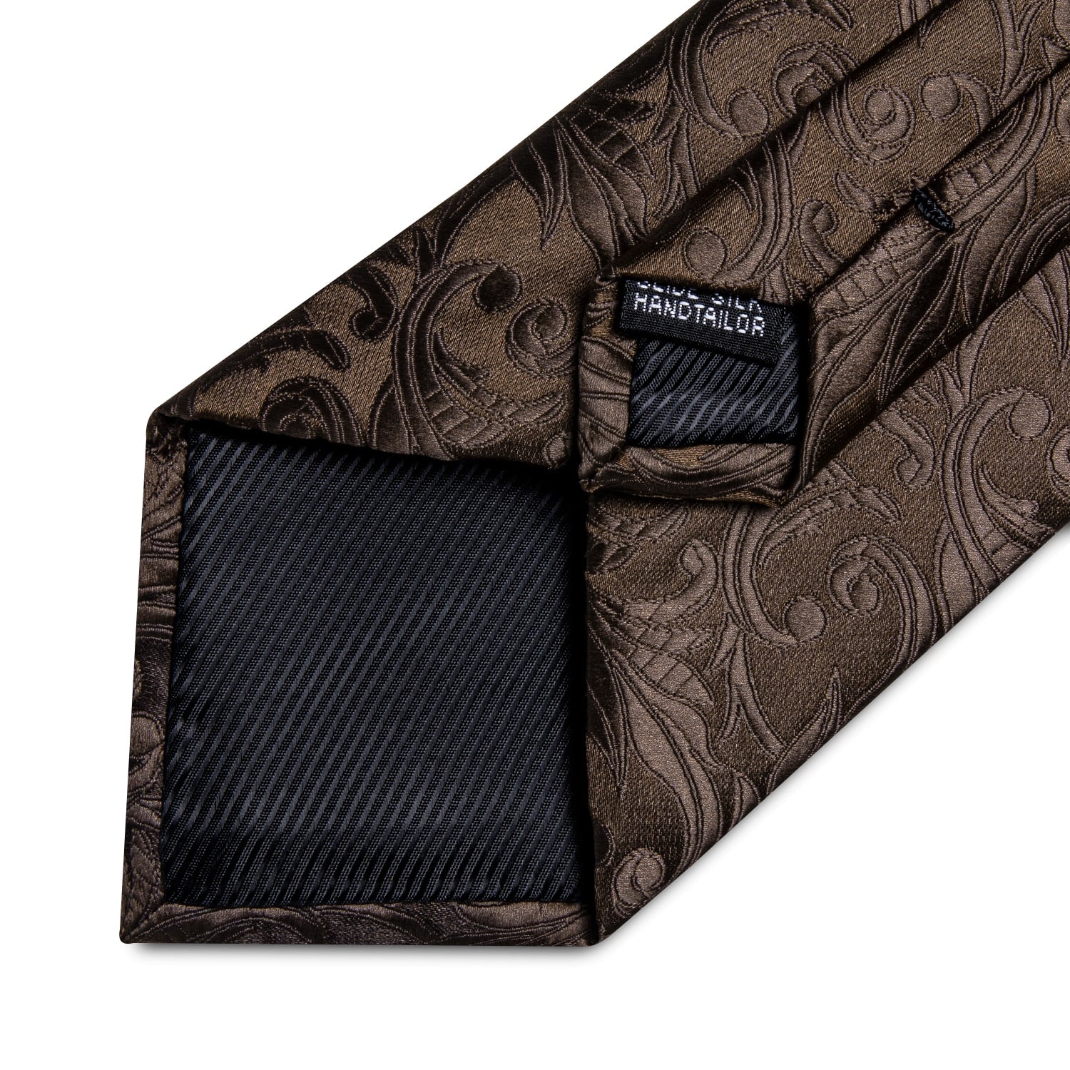 Brown Paisley Tie Men's Neck Tie Set