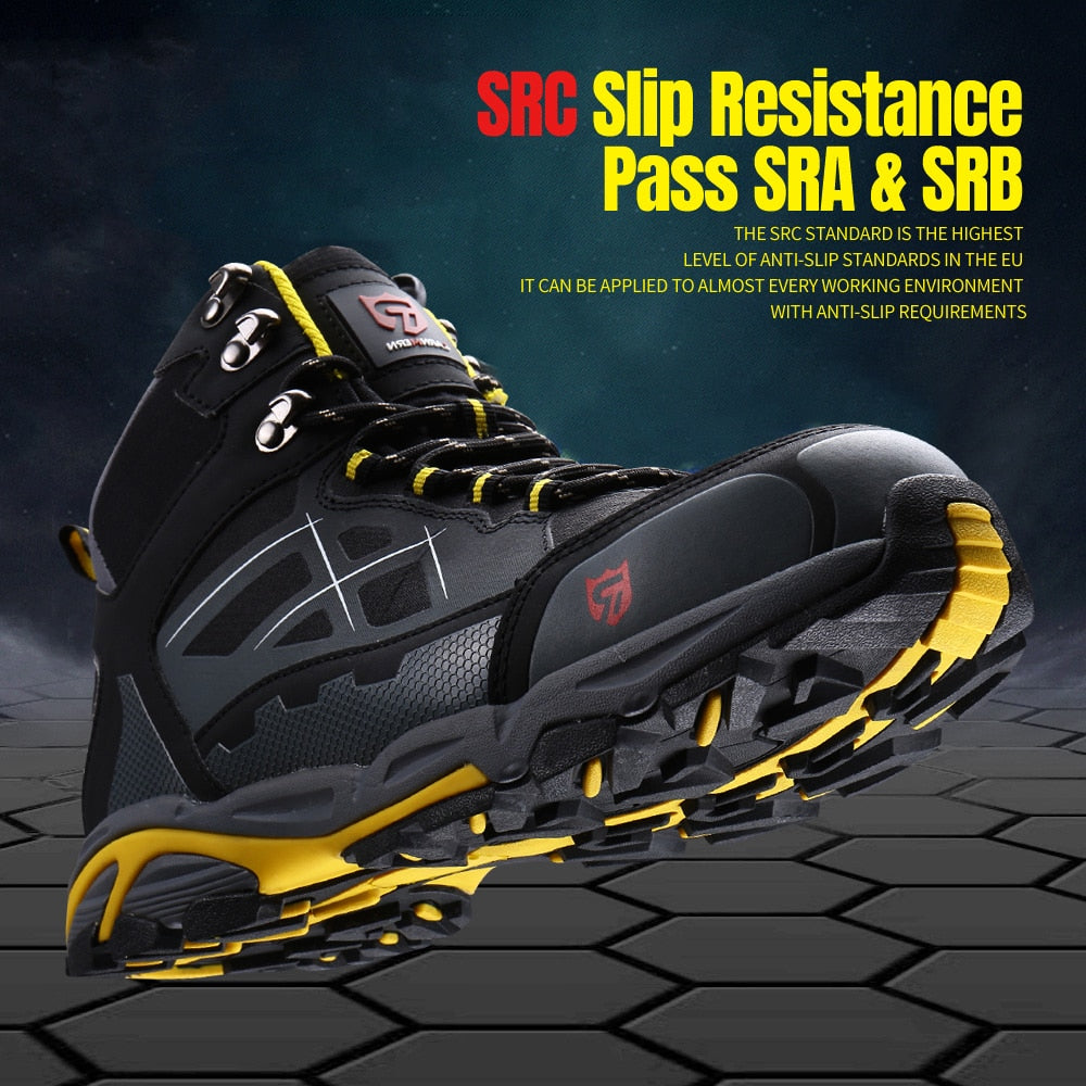 Mens Steel Toe Work Safety Shoes