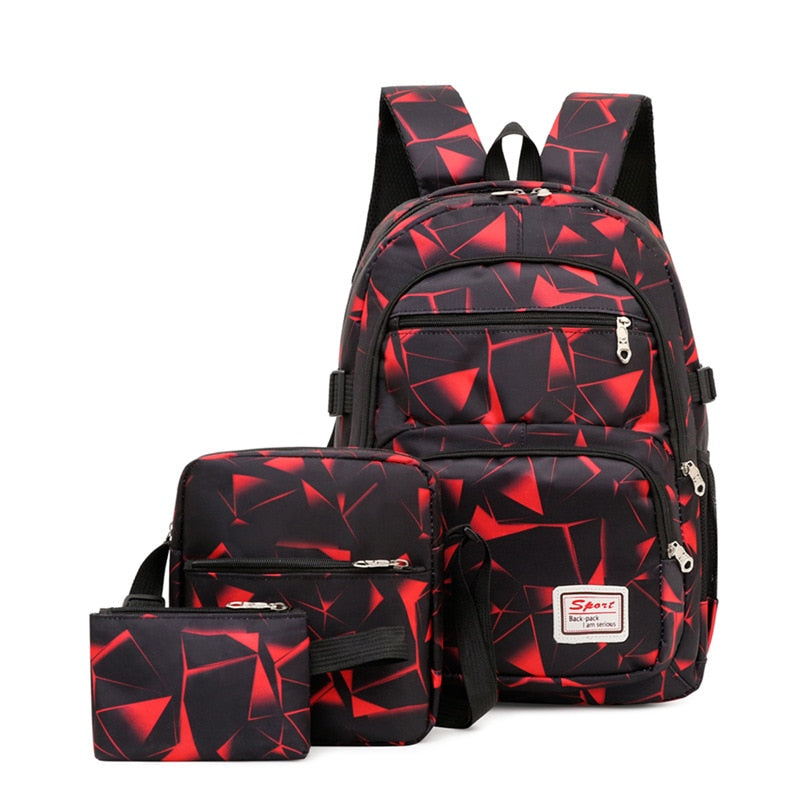 3pcs/set high school bags