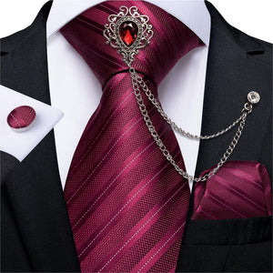 Red Fashion 8cm Men's Silk Tie