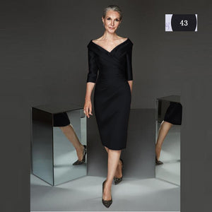 Simple Modern Sheath Lilac Satin Plunge Dress