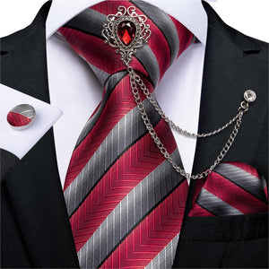 Red Fashion 8cm Men's Silk Tie