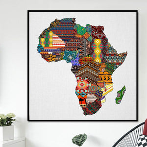 Posting- Map of Africa Painting