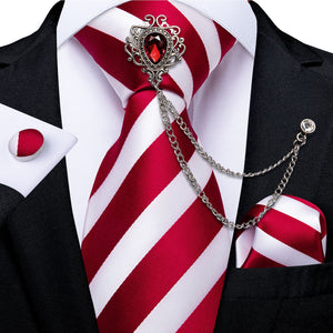 Red Fashion 8cm Men's Silk Tie