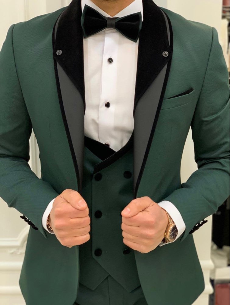 Suit - Green Men's 3 Pieces Set Suits