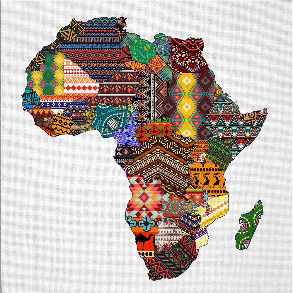 Posting- Map of Africa Painting