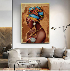 Painting - African Art Woman Painting