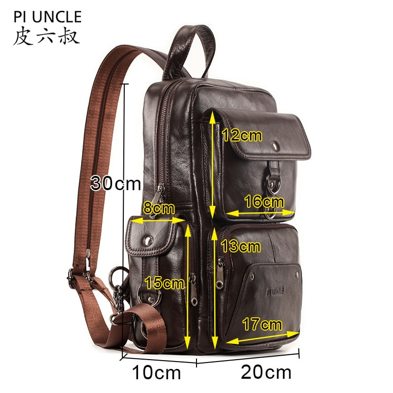 Luxury Brand Genuine Leather Backpack