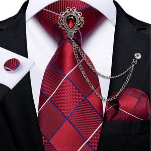 Red Fashion 8cm Men's Silk Tie