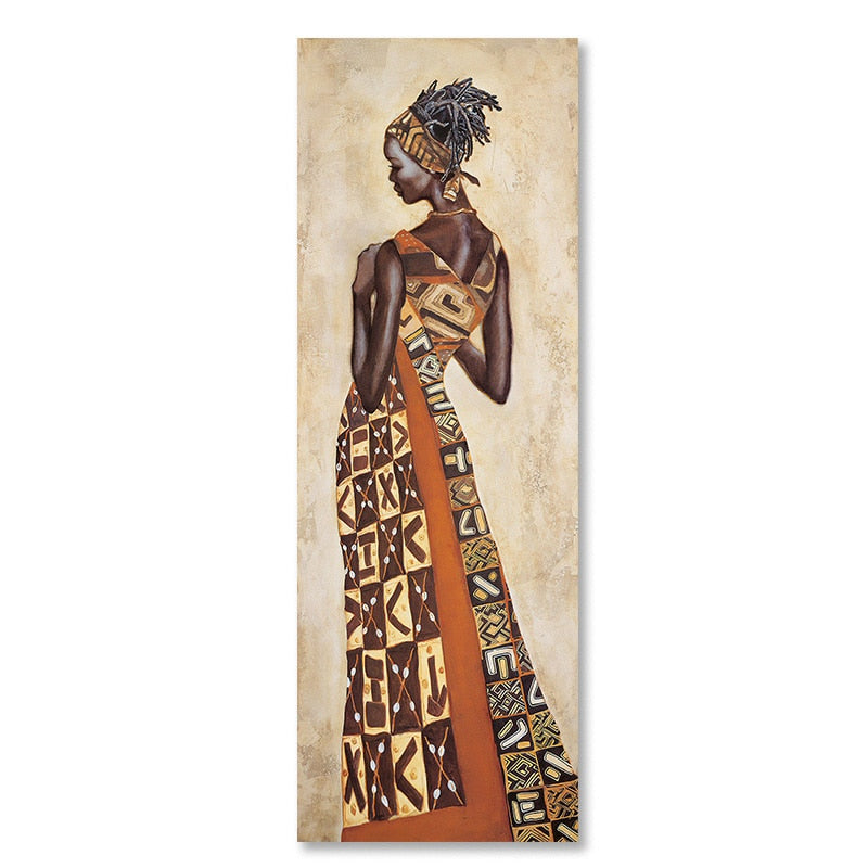 African Tribal Black Women Canvas