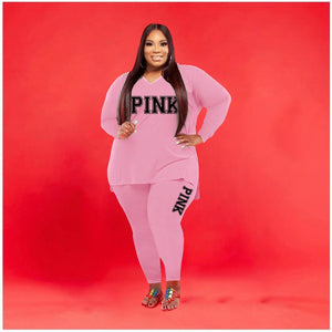 Plus size Women Clothing Two Piece Set