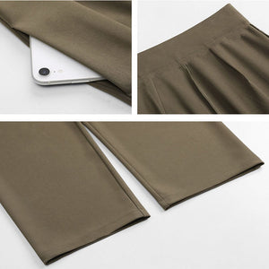 Draped Straight Pants