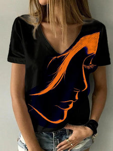 Abstract Portrait Painting T Shirt