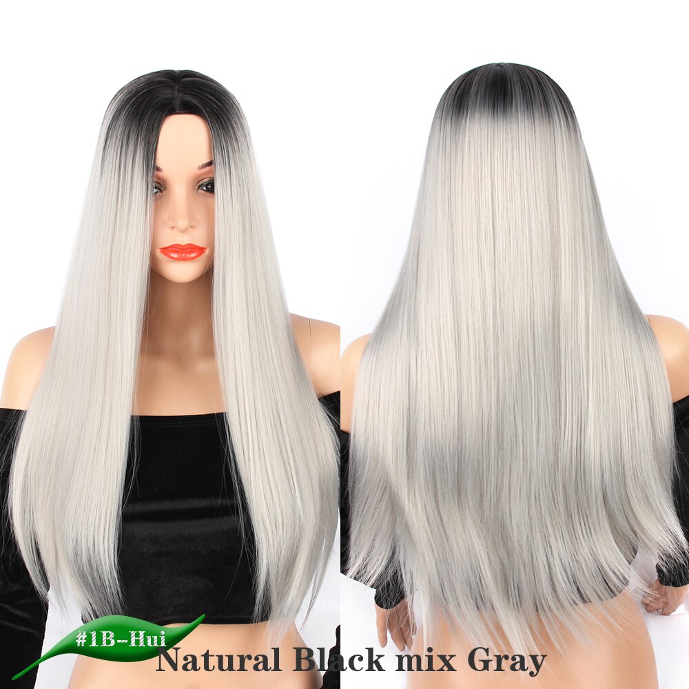 Wig - 24" Bluish Light Blue Wig