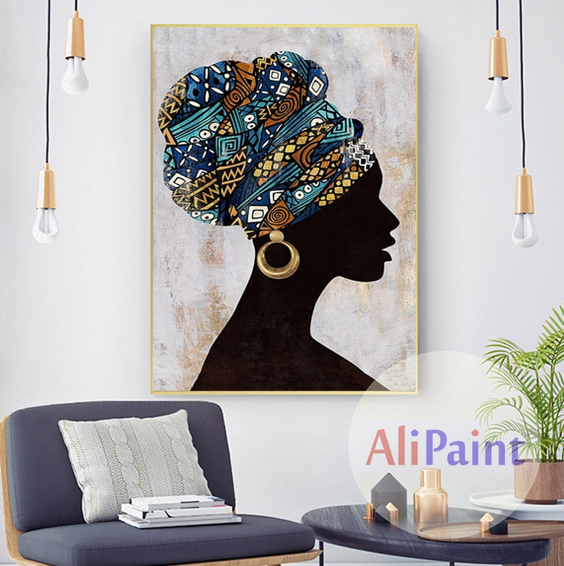 Painting - African Art Woman Painting