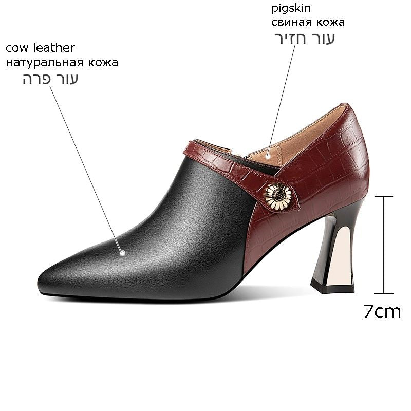 Shoes - Mixed Colors Real Genuine Leather Women Heels