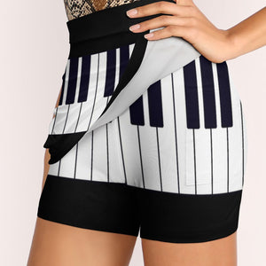 Vintage Piano Keys skirt With Pocket Skirt