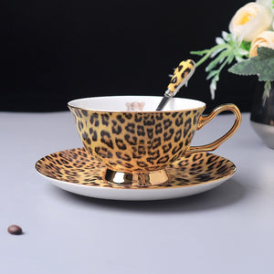 Tea Set - Coffee Mug and Tea Set Leopard Print