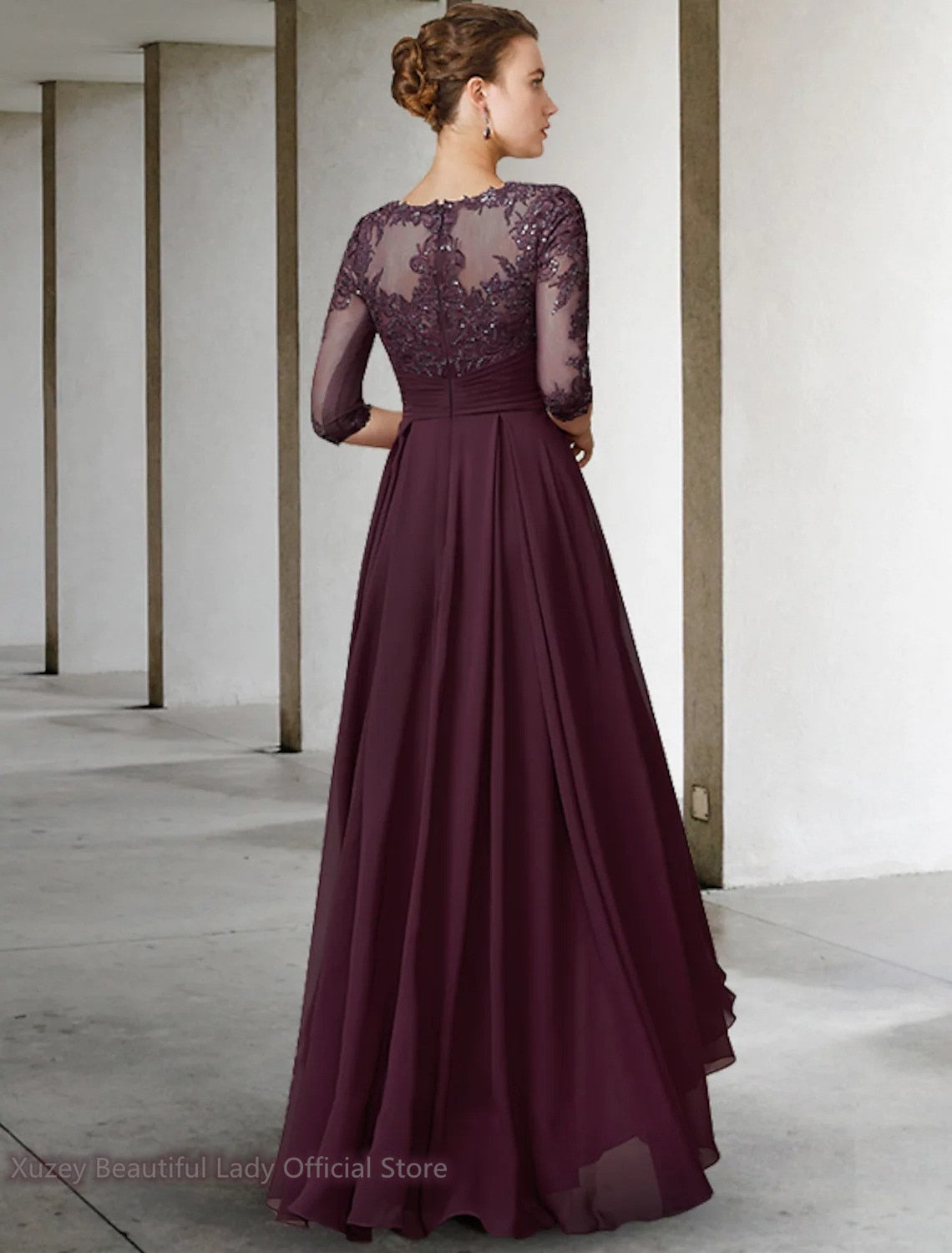 Gorgeous Lace Chiffon Beaded Evening Gowns