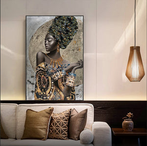 Painting - African Art Woman Painting